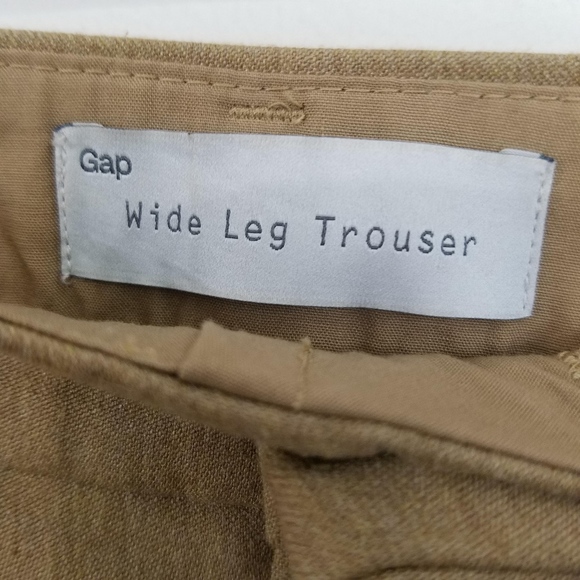 GAP Women's Khaki Tan Wide Leg Trouser Pants | 6L - Picture 7 of 7